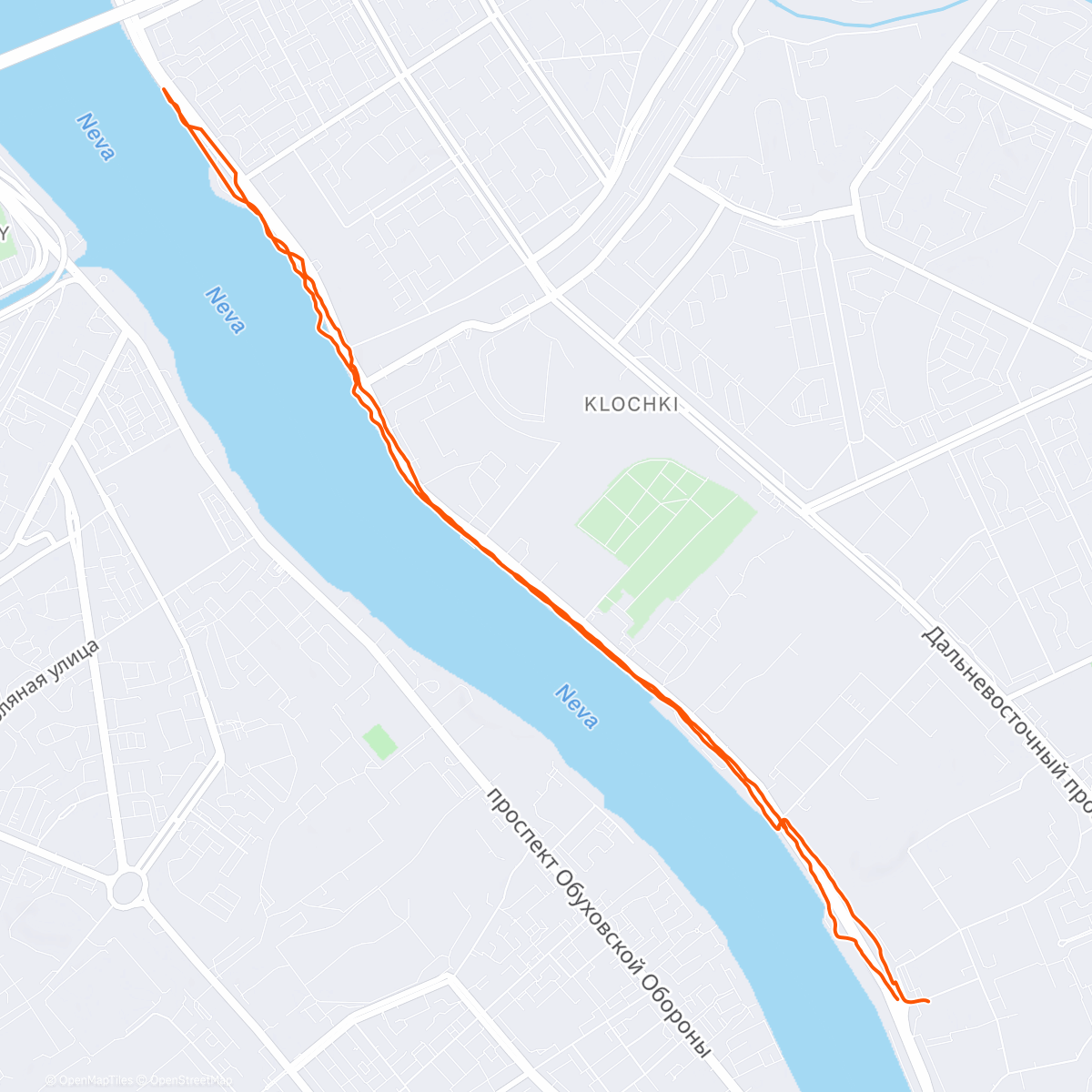 Карта физической активности (Night Run)