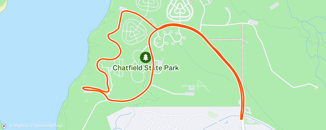 Map of the activity, Afternoon Run