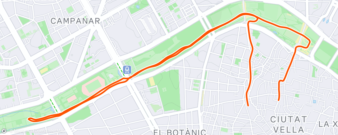 Map of the activity, Morning Run