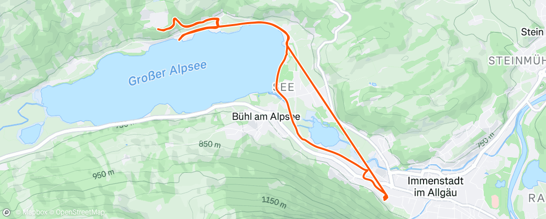 Map of the activity, Afternoon Hike