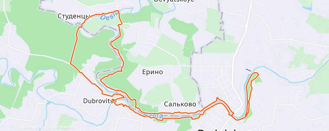 Map of the activity, Morning Trail Run
