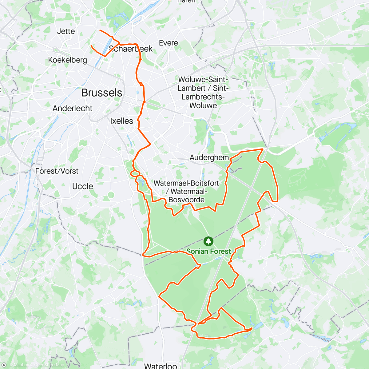 Map of the activity, CCC Off-Road