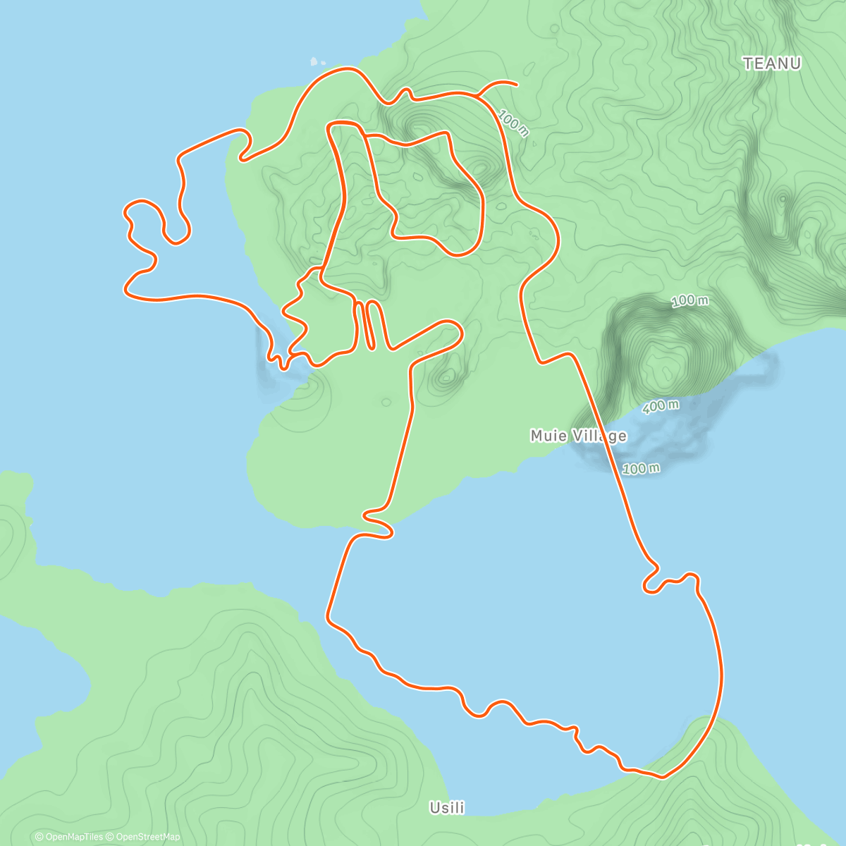 Map of the activity, Zwift - Tair Dringfa Fechan in Watopia