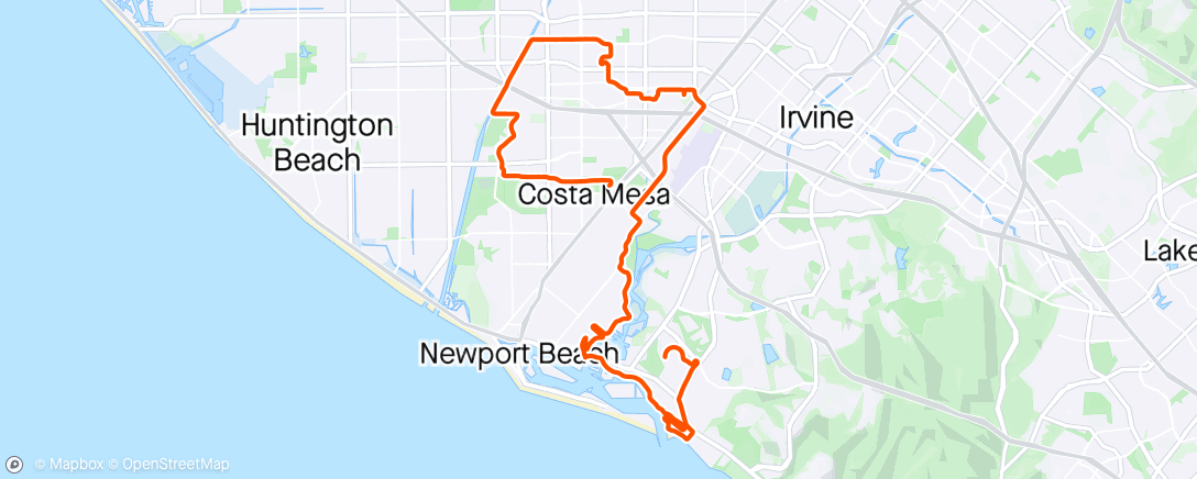 Mapa da atividade, HOAG OC Marathon