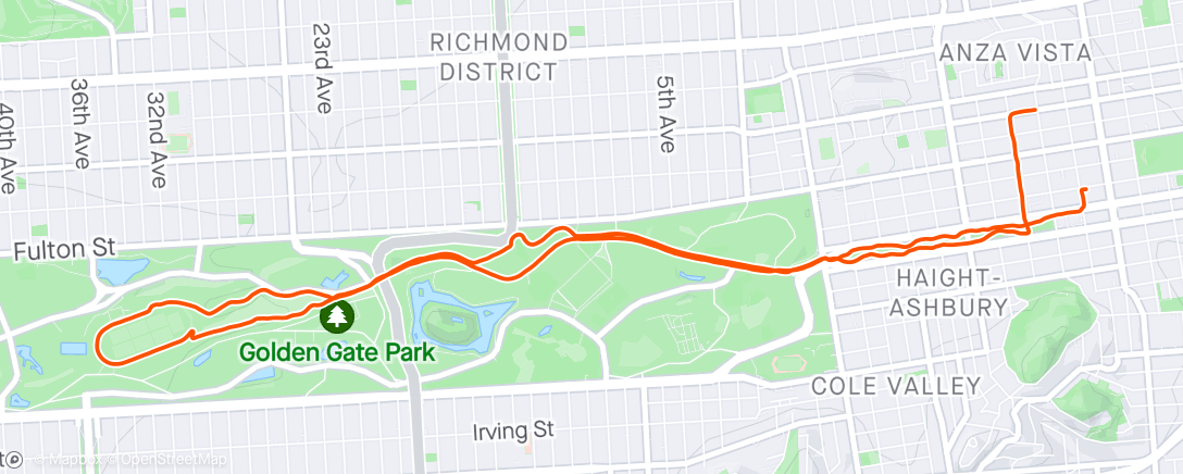Map of the activity, 🏃 7.9 mi Morning Run