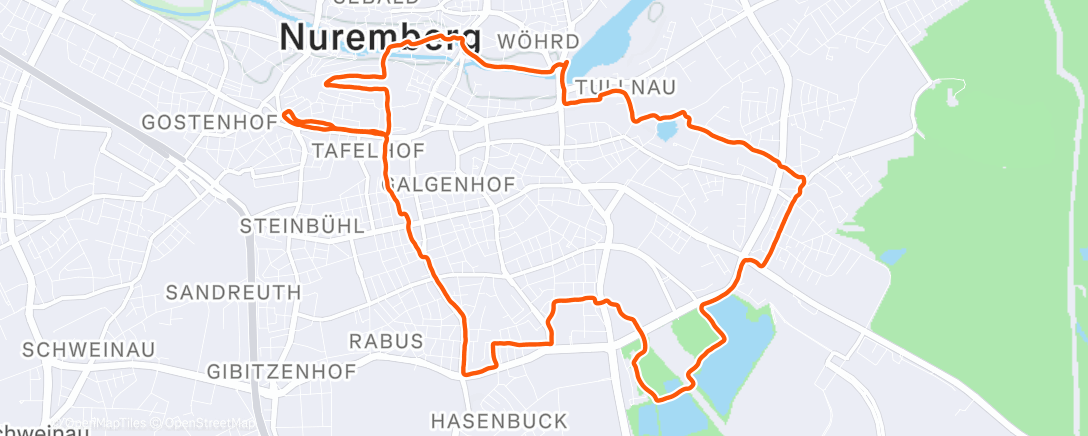 Map of the activity, Lunch Run