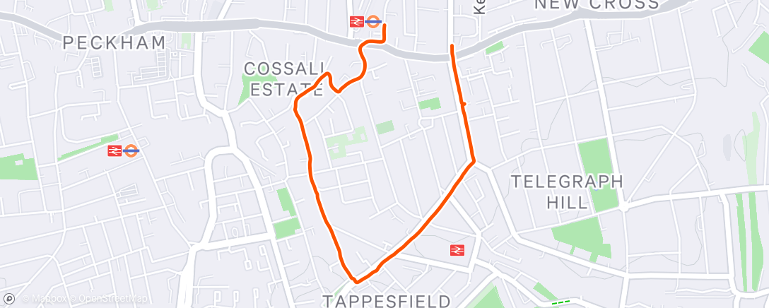 Map of the activity, Morning Run