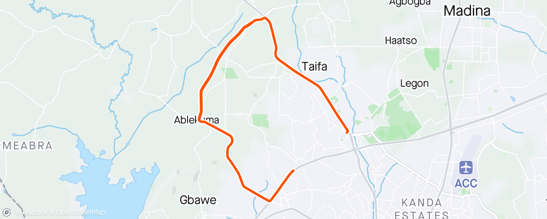 Map of the activity, Afternoon Ride