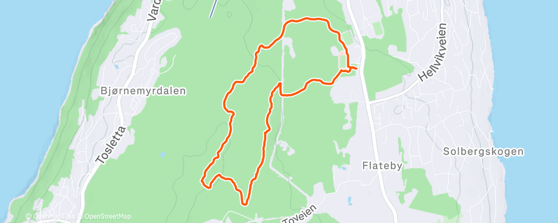 Map of the activity, Lunch Trail Run