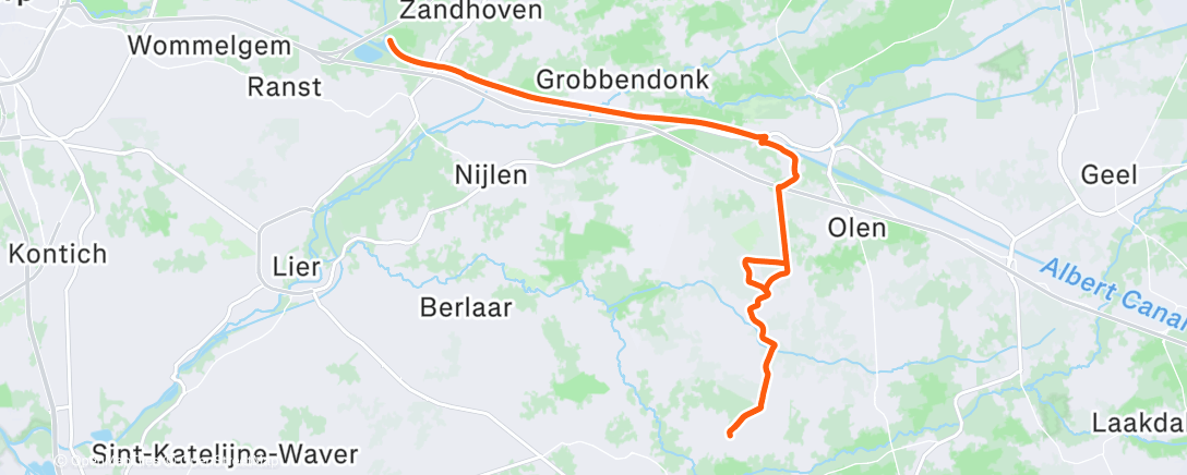 Map of the activity, VO2 me de wind mee