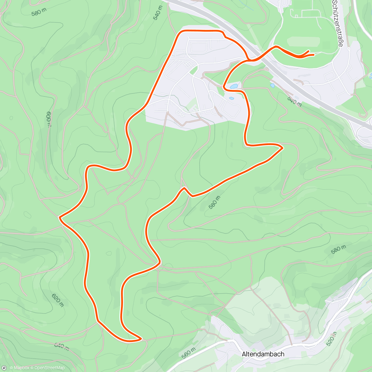 Map of the activity, Lange Bahn Lauf Suhl