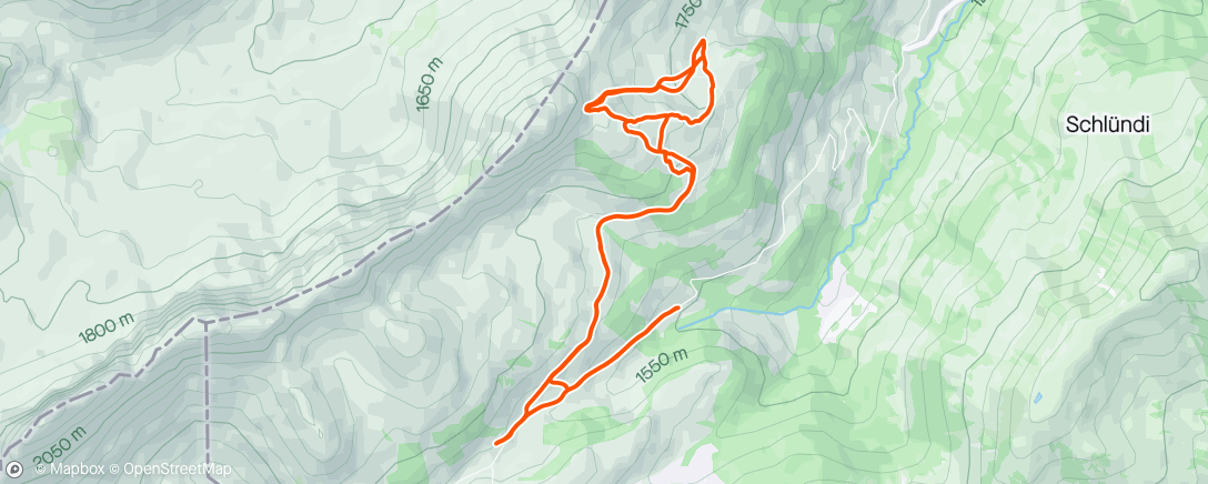Map of the activity, Ski de randonnée dans l'après-midi