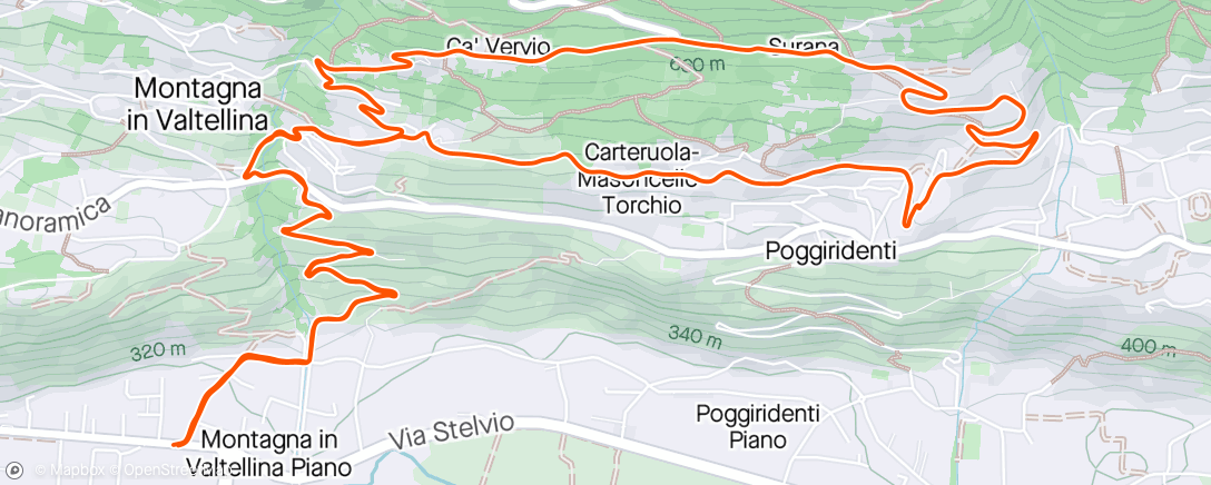 Mapa da atividade, Corsa dell'ora di pranzo