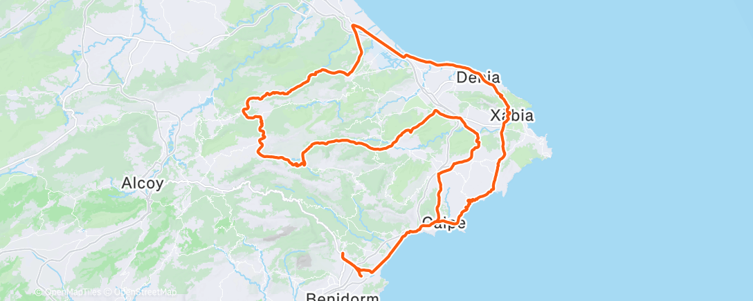 Map of the activity, Sortie vélo le matin