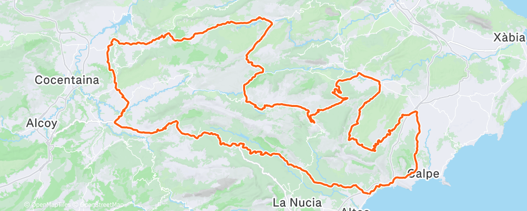 Map of the activity, Sortie vélo le matin