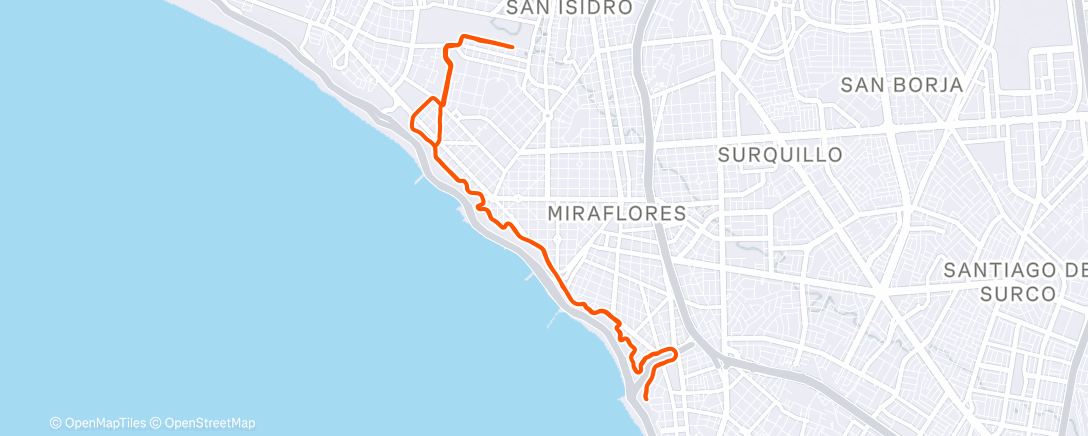 Map of the activity, 5 x 2000m