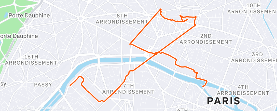 Карта физической активности (Paris walk with the kids)