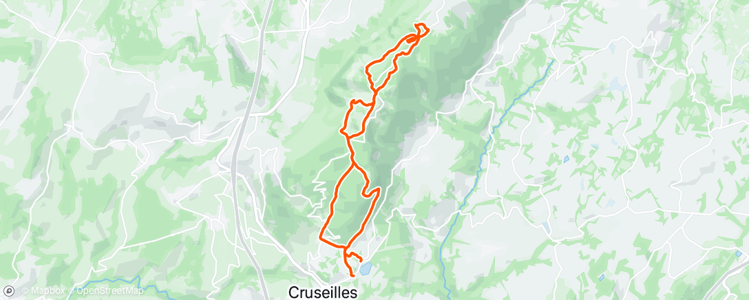 Mappa dell'attività Trail le matin