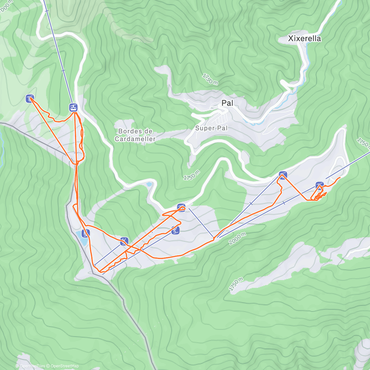 Map of the activity, Morning Snowboard