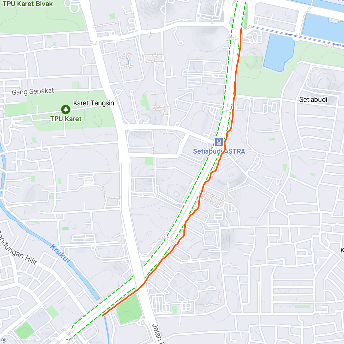 Map of the activity, Morning Run