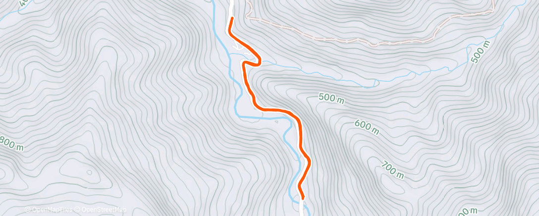Map of the activity, Morning Run