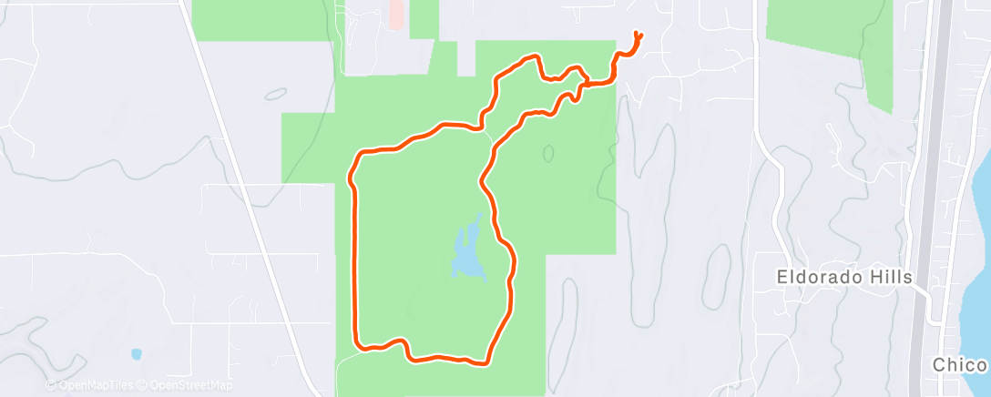 Map of the activity, Afternoon Trail Run