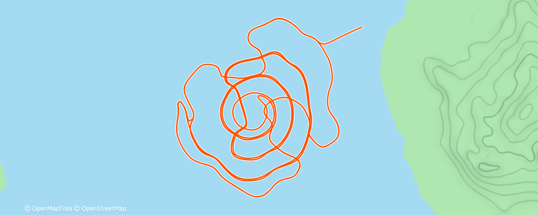 Карта физической активности (Zwift - L2 on Whole Lotta Lava in Watopia)