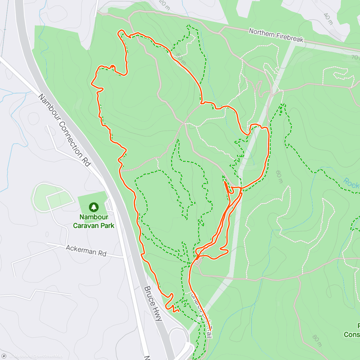 Map of the activity, Parklands