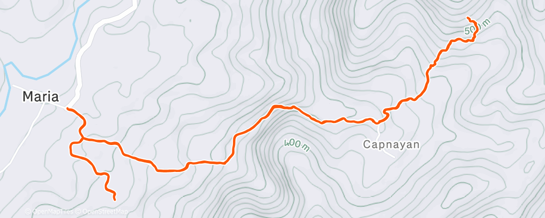 Map of the activity, Morning Trail Run
