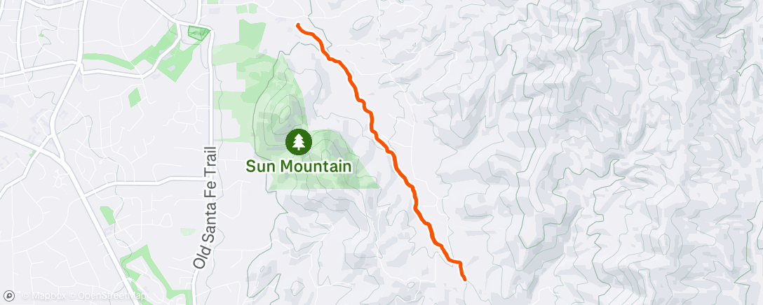 Map of the activity, Afternoon Run
