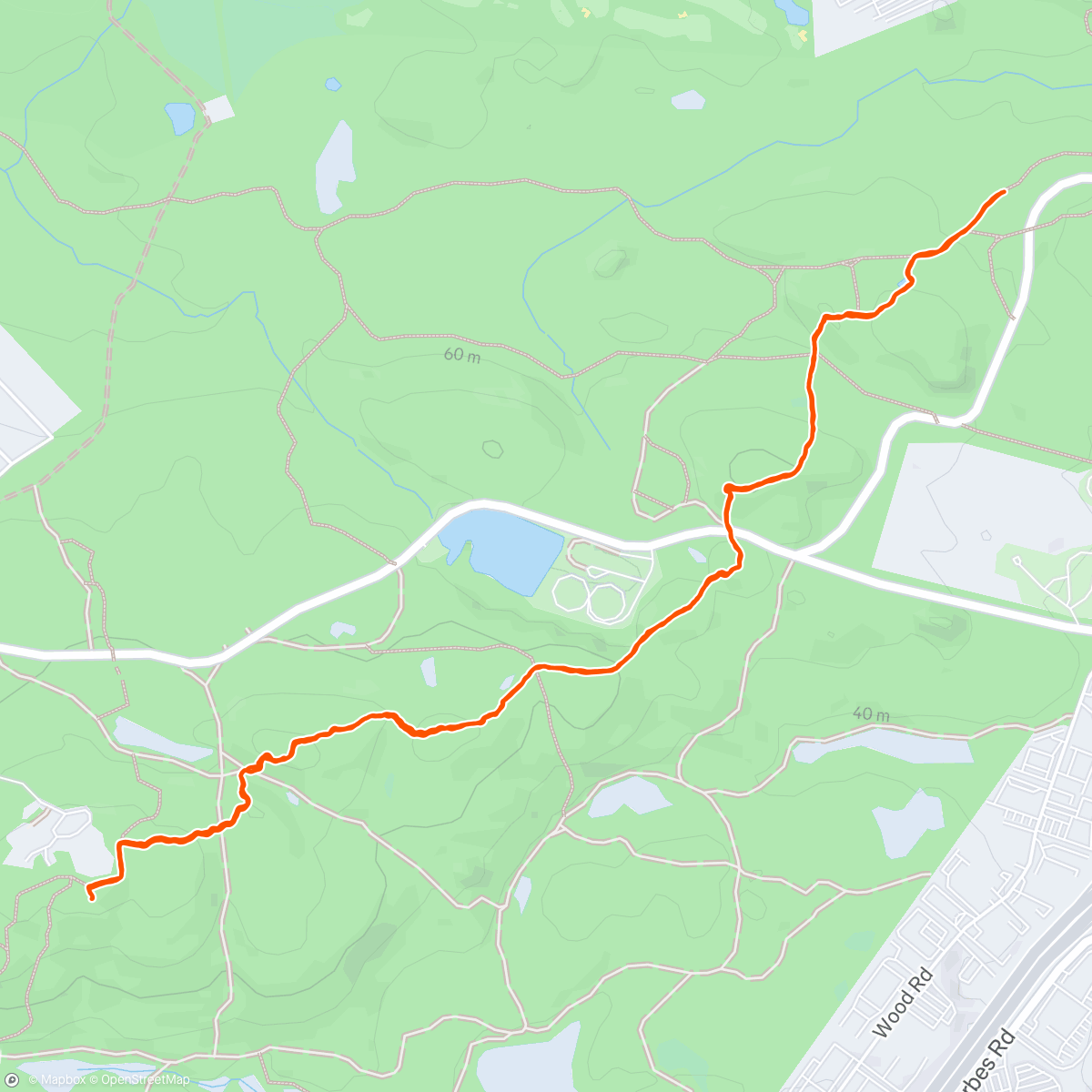 Map of the activity, Lunch Hike