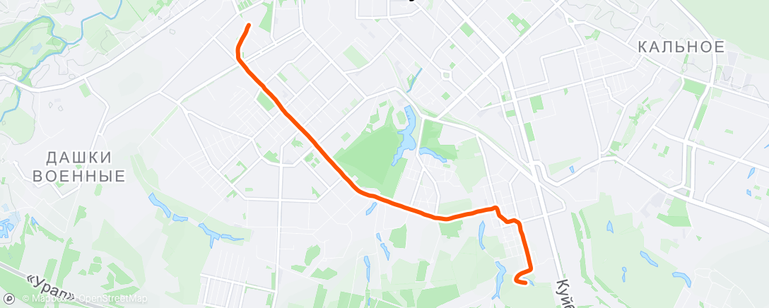 Map of the activity, Evening Walk