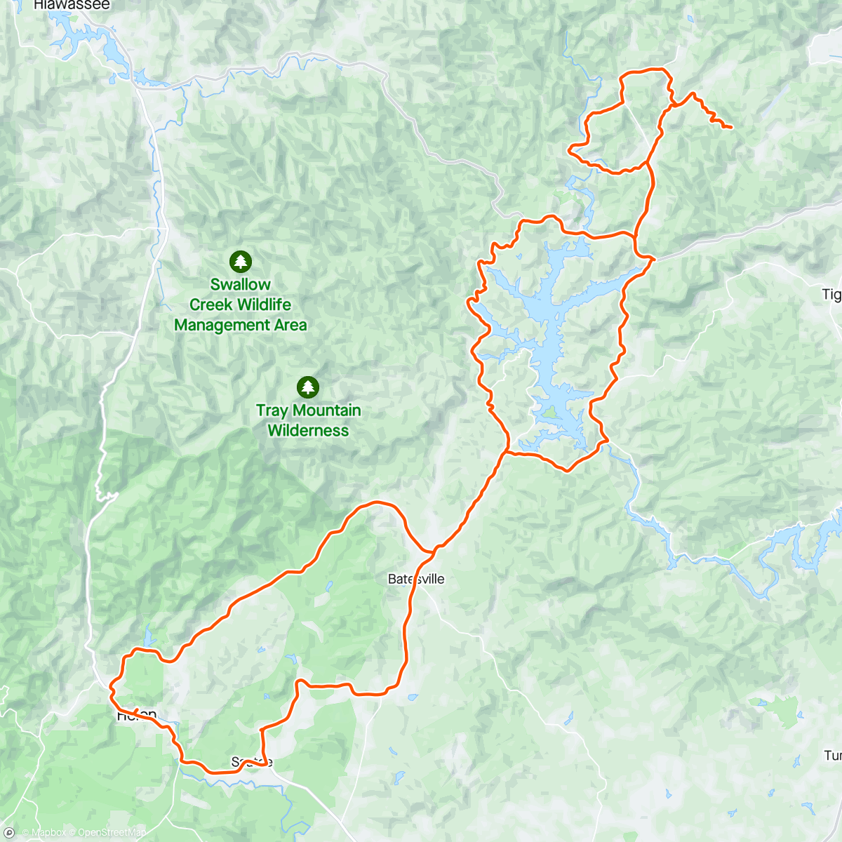 Map of the activity, Major Taylor Mountain Summit - Day 1