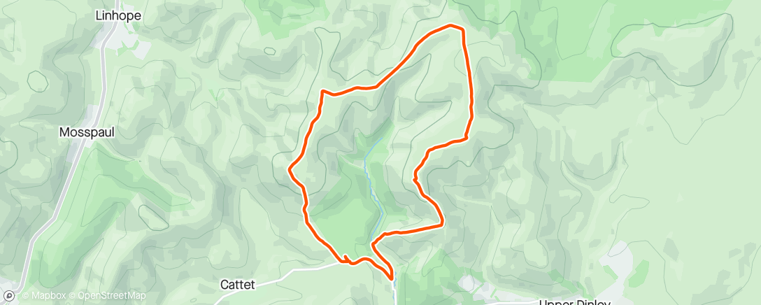 Map of the activity, Cauldcleuch Head loop