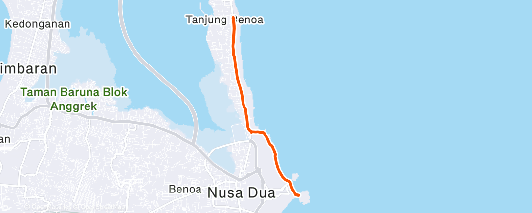 Map of the activity, Bali