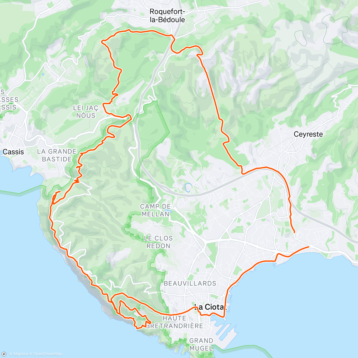 Mappa dell'attività Marathon à Tâtons : Jour 6/7 👣