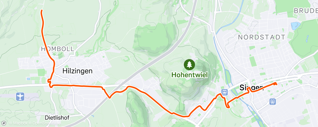 Map of the activity, E-Mountainbike-Fahrt am Nachmittag