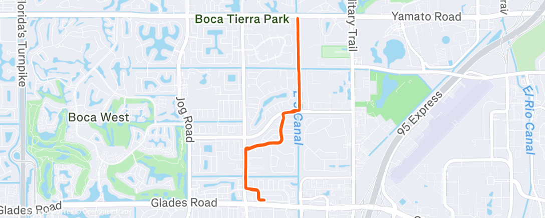 Map of the activity, Boca Raton