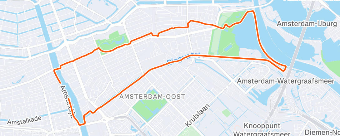 Map of the activity, Morning Run