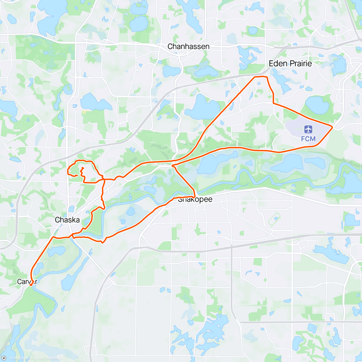 Map of the activity, Love Shack Loop