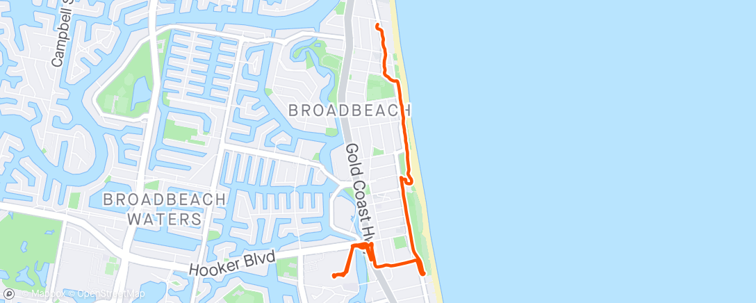 Map of the activity, Morning Walk