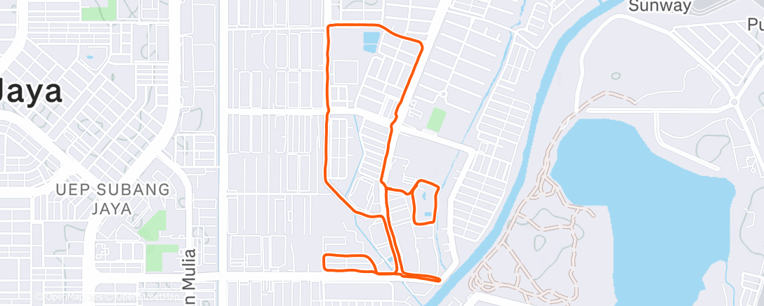 Map of the activity, Lunch Run