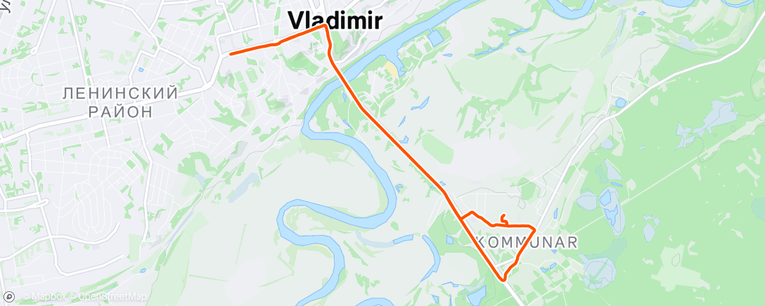 Map of the activity, Утренний забег