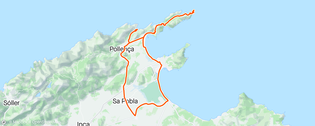 Mapa de la actividad, Cap Formentor