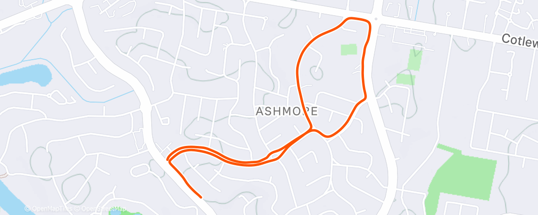 Map of the activity, Afternoon Walk