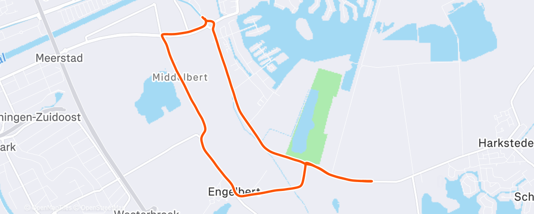 Map of the activity, Namiddagloop