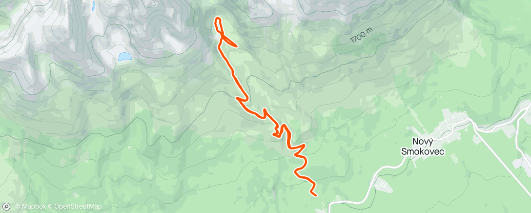 Mapa de la actividad, S novým bajkom na Sliezsky