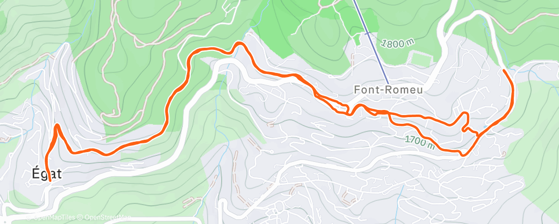 Map of the activity, EF