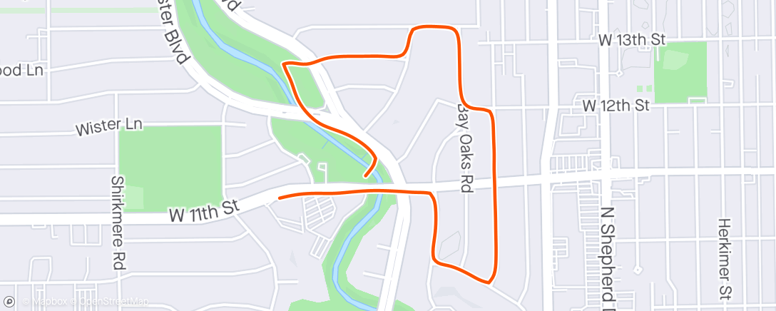 Map of the activity, Nike Run Club: Tuesday Morning Run