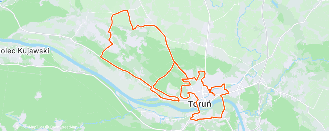 Map of the activity, Lunch Ride